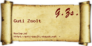 Guti Zsolt névjegykártya